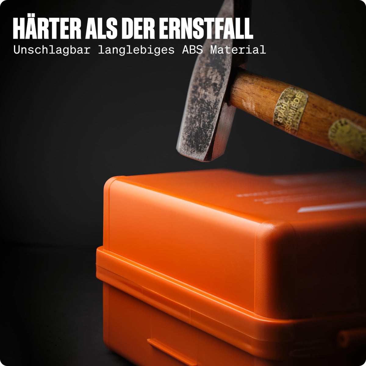 EHBO-doos met inhoud volgens de nieuwe DIN 13157:2021-norm | EHBO-koffer inclusief praktische wandhouder, 5 stickers & zegel | EHBO-doos voor bedrijven, instellingen & huishoudens