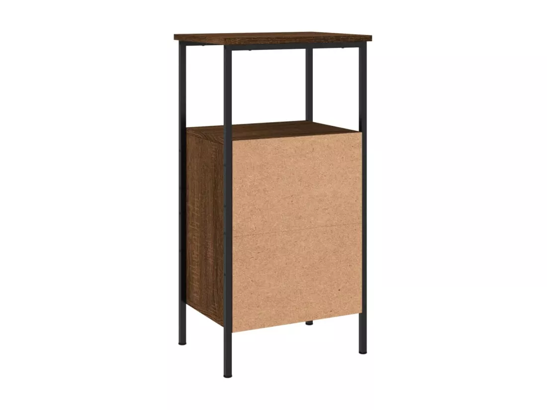 Table de chevet chêne marron 41x31x80 cm bois d'ingénierie