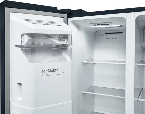 Bosch Serie | 6 KAD93ABEP - Køleskab/fryser - side ved side med vanddispenser, isdispenser - bredde: 90.8 cm - dybde: 70.7 cm - højde: 178.7 cm - 562 liter - Klasse E - sort