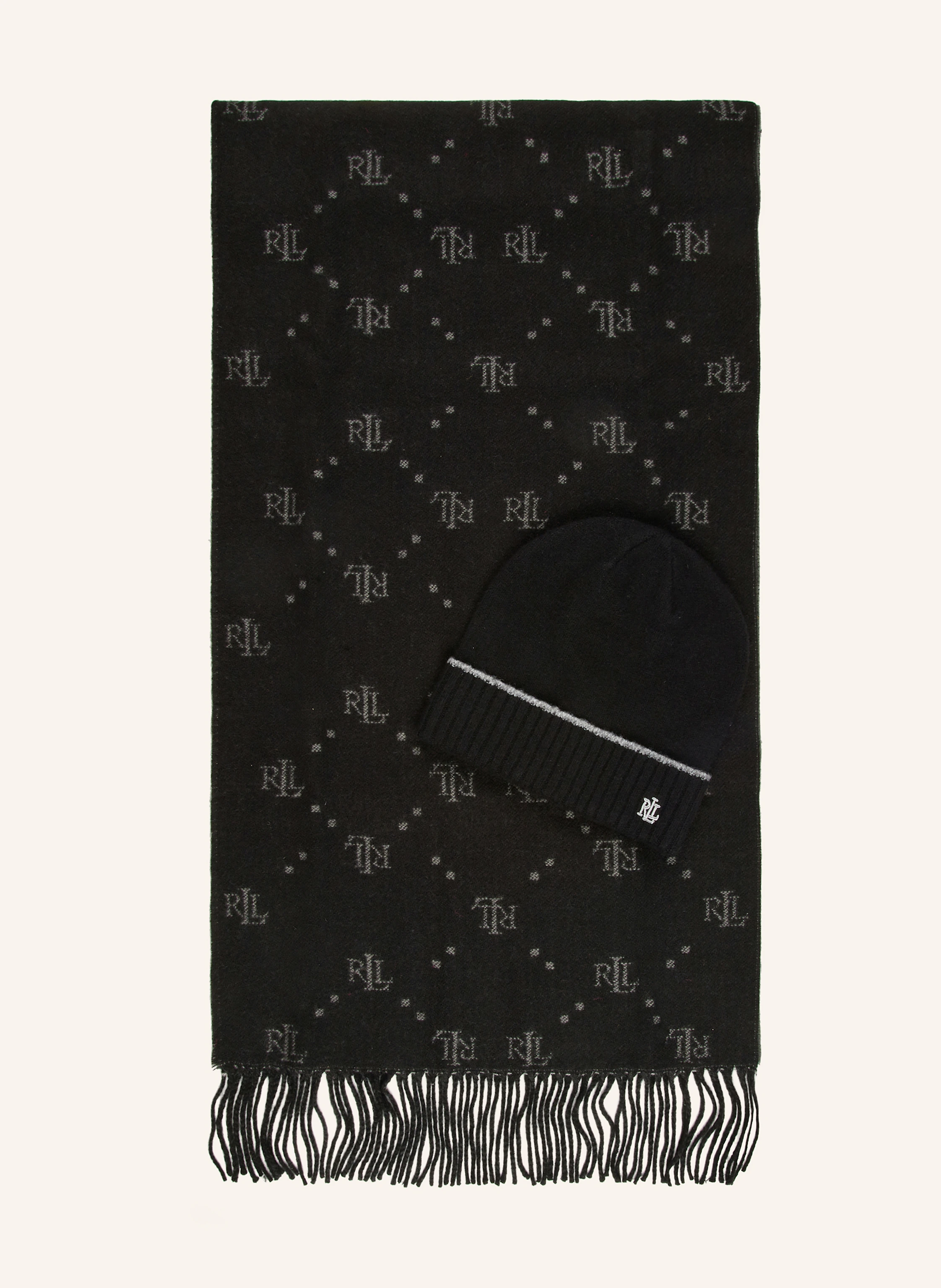 LAUREN RALPH LAUREN Set: Mütze und Schal mit Geschenkbox