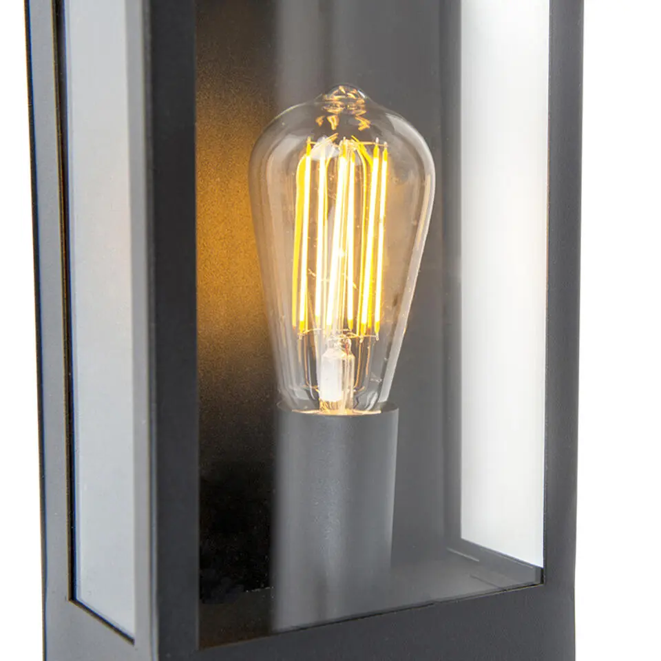 Qazqa buitenlampen met sensor rotterdam zwart e27