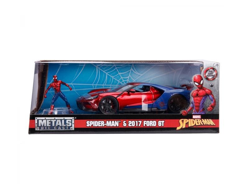 Jada Toys Sportwagen Marvel Spiderman 2017 Ford GT 1:24 Spiderman 2017 Ford GT Sammlermodell im Massstab 1:24