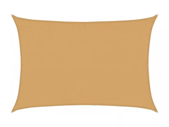 Voile d'ombrage 160g/m² rectangulaire sable 3,5x4,5 m PEHD