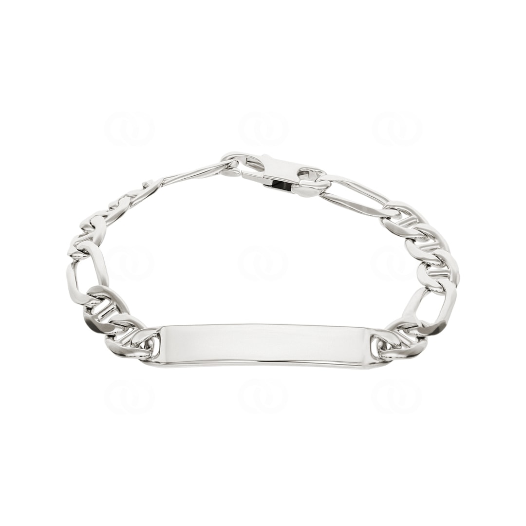Gravurarmband Fantasie 925 Silber rhodiniert 6.9mm