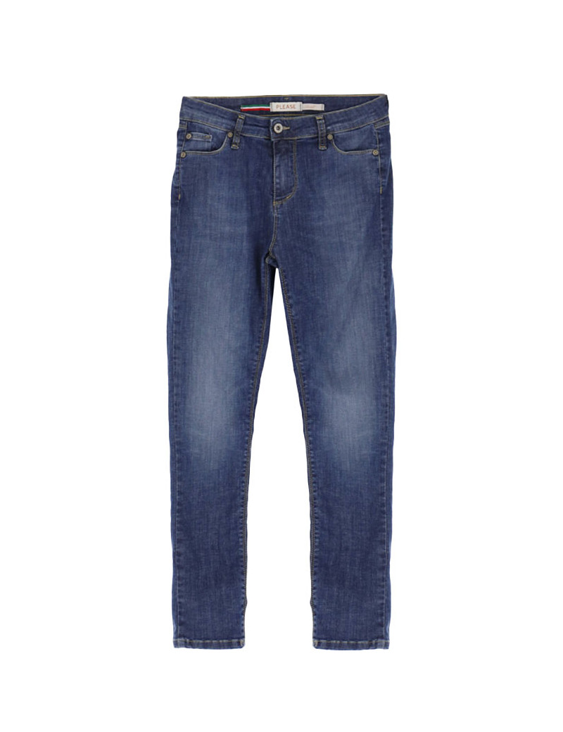 PLEASE JEAN SKINNY SUPERSTRETCH ULTRA LIGHT INDIGO