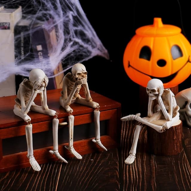 Halloween skelet figur Spooky Skull Dekoration Party Haunted House
