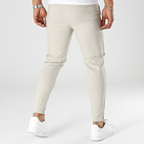 Lot De 2 Pantalons Chino Bleu Marine Beige