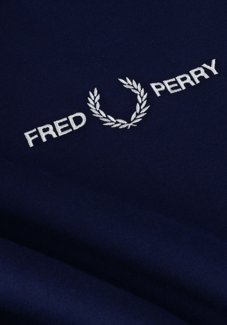 FRED PERRY donkerblauwe fred perry sweater tape sleeve sweatshirt
