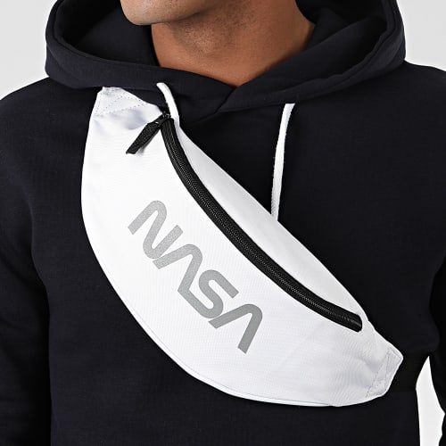 Sacoche Banane Worm Logo Reflective Blanc