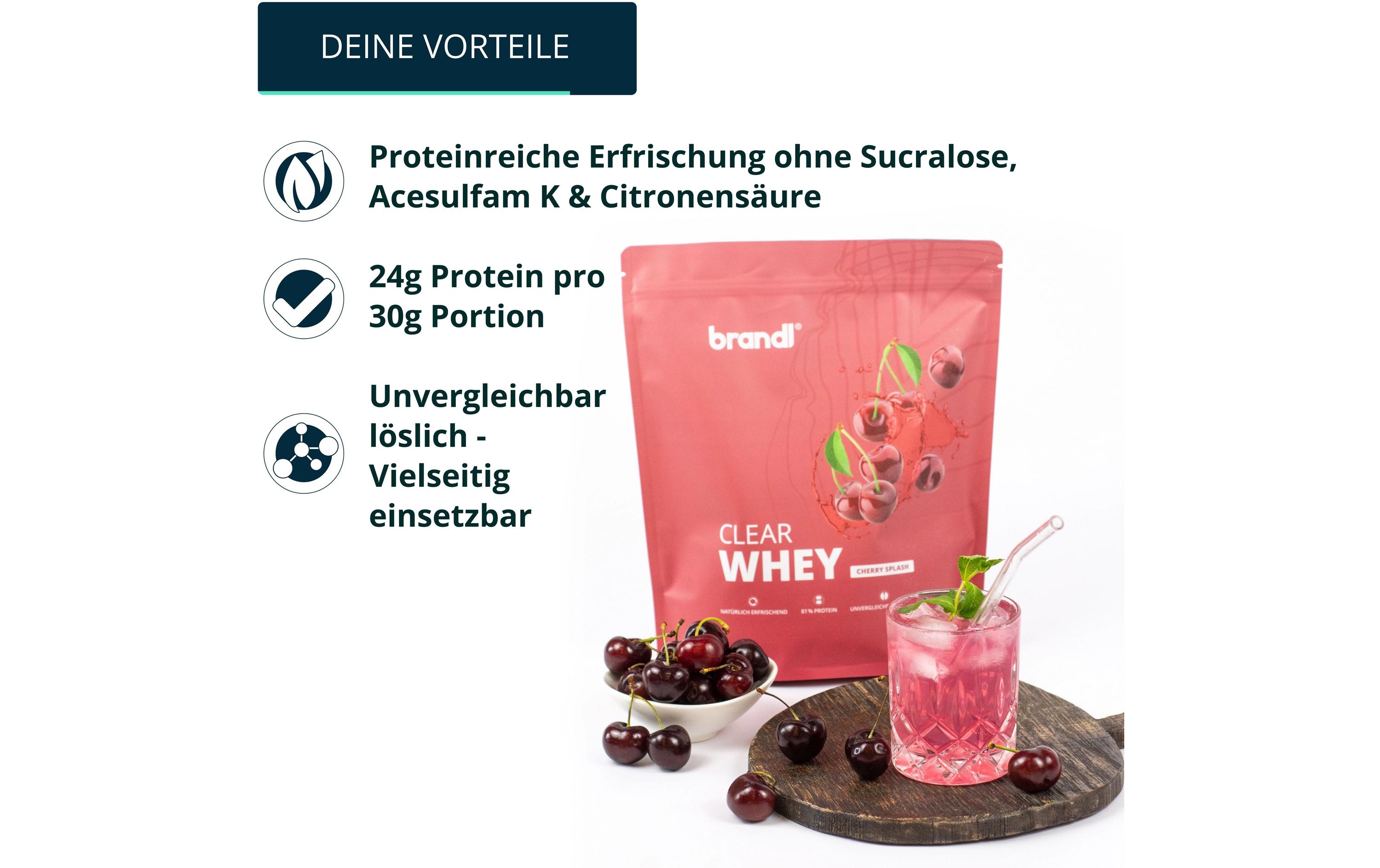 Pulver Clear Whey Kirsche 800 gProtein-Pulver