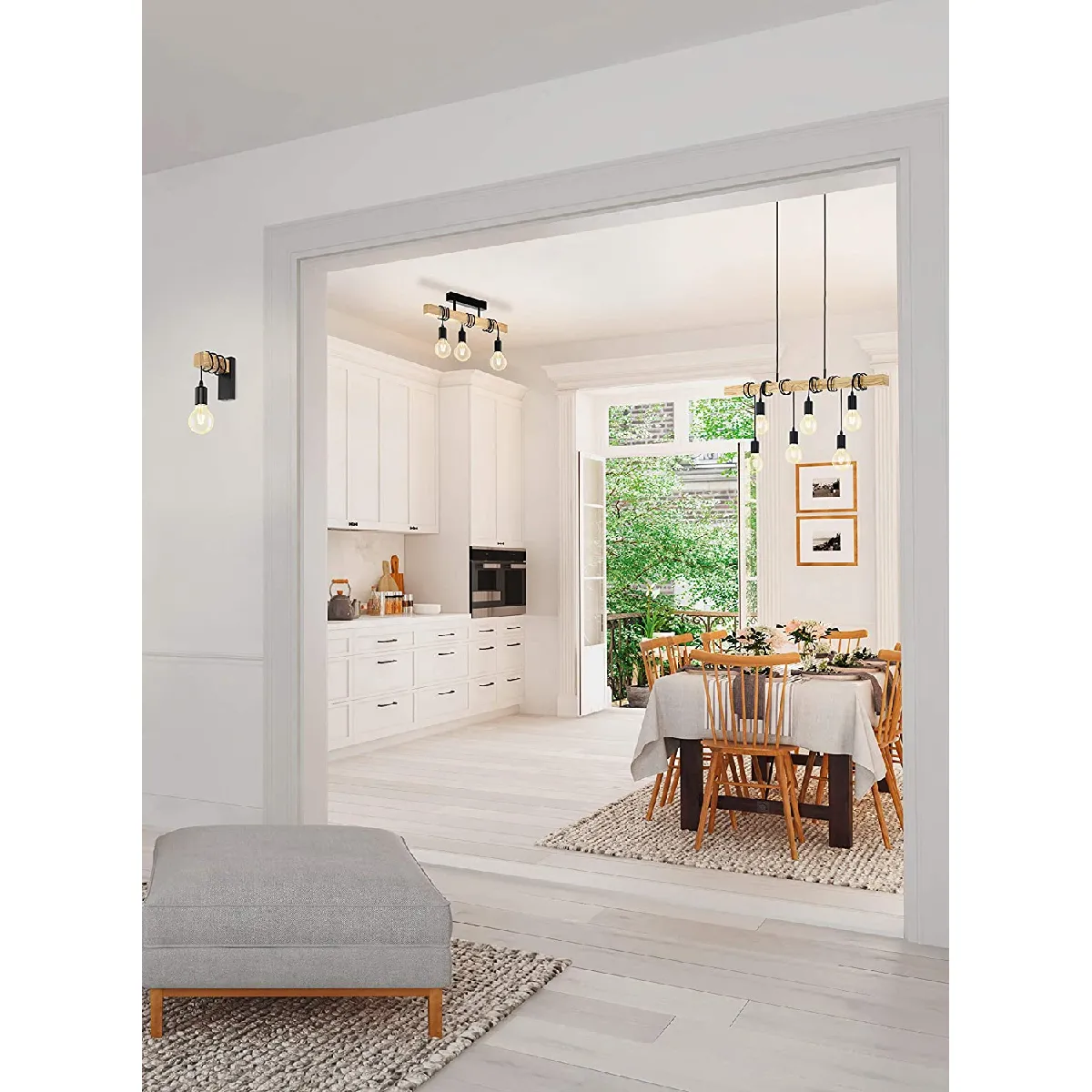 Besta Plafonnier Vintage Industriel 3 Flammes