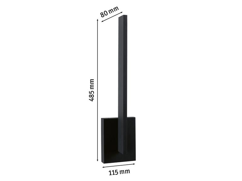 Paulmann Wandleuchte Levka, 3000K, 13.5W, Anthrazit Outdoor Wandleuchte