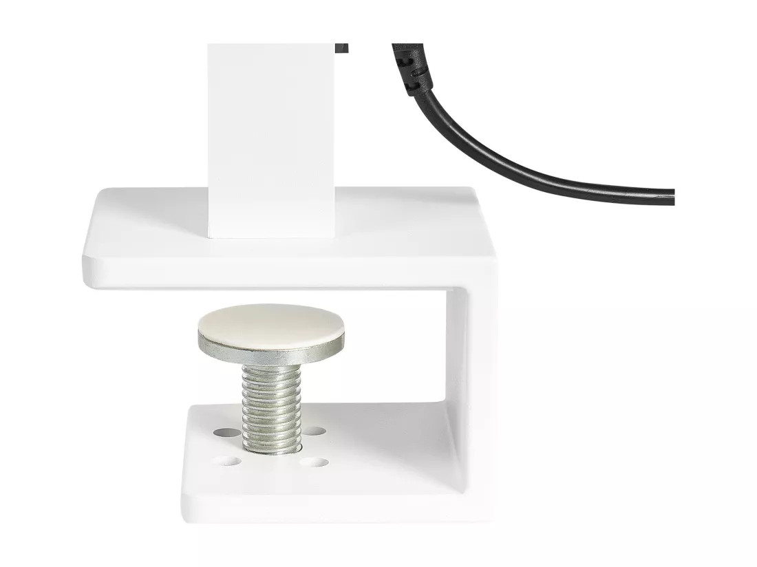 Lampe de bureau LED à pince VOLANS Avec variateur Métal Blanc