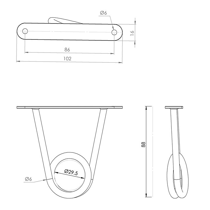 Support sous-tablette pour tringle de penderie Ø 28 mm Cime métal blanc