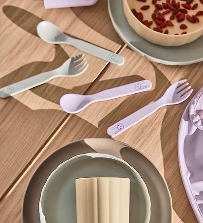 OYOY Kinderbesteck - Biokunststoff - 2 Teile - Pullo - Pale Minz