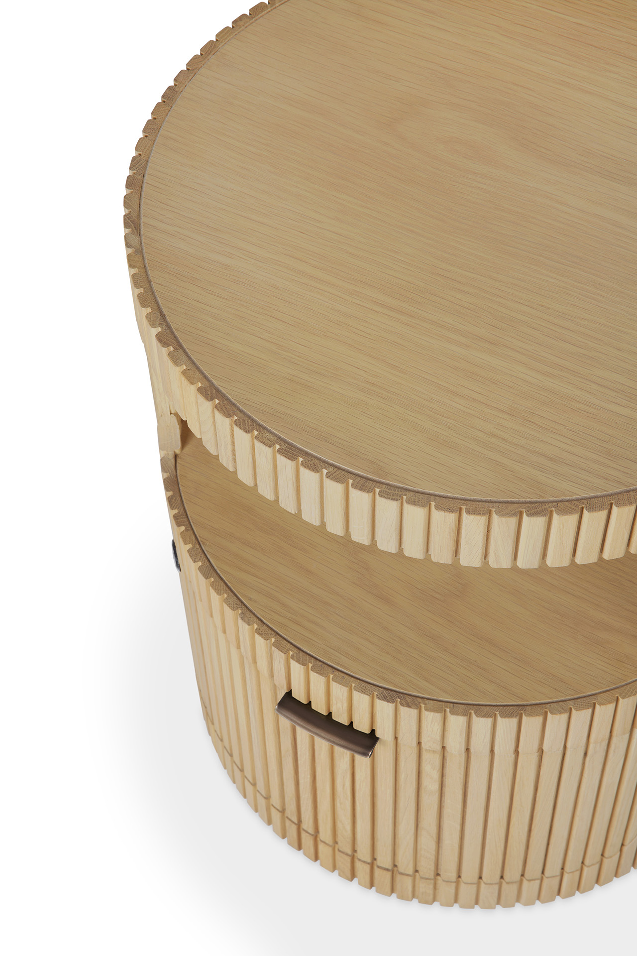 Boomerang bureau ladekast eiken