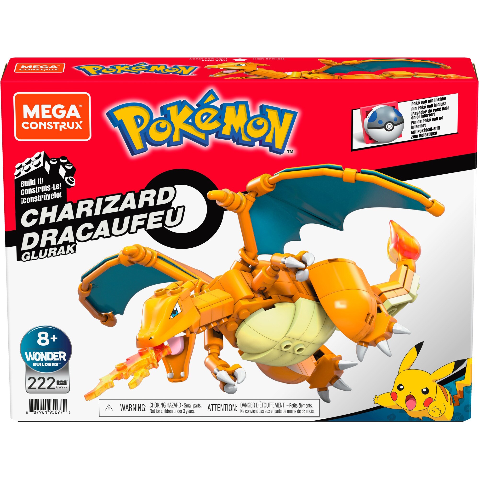 Mattel Konstruktionsspielzeug Pokémon Glurak