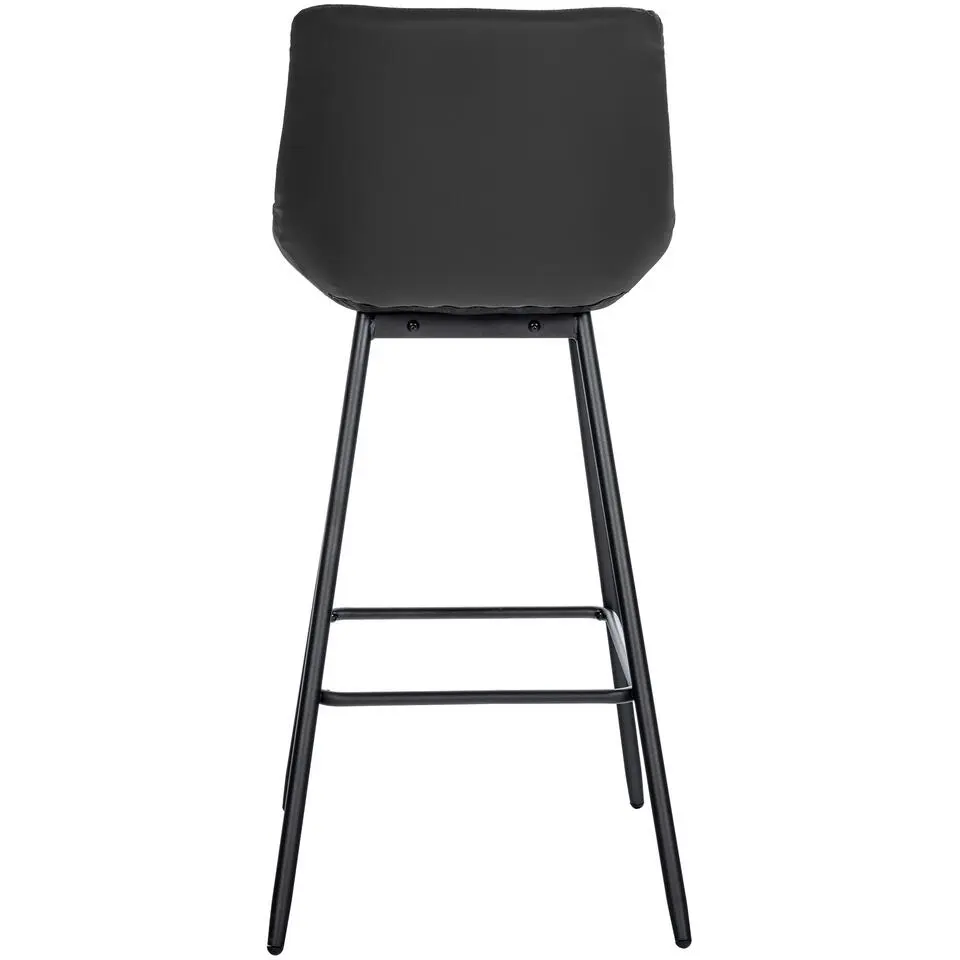 CLP Barkruk Weston zwart Frame - Kunstleer - zwart