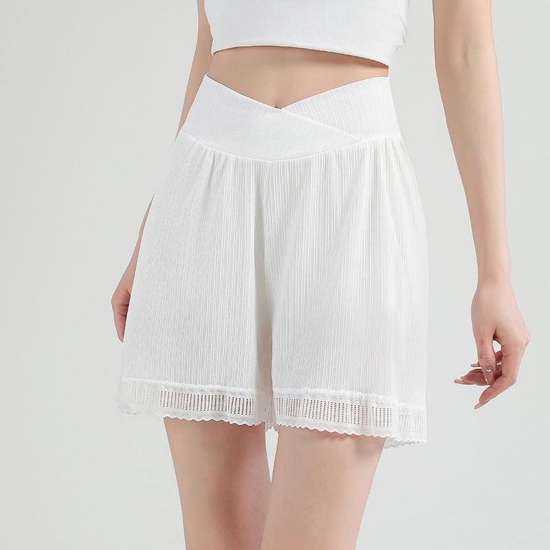 matteira - Zwangerschapsonderbroek met hoge taille en kanten rand / set