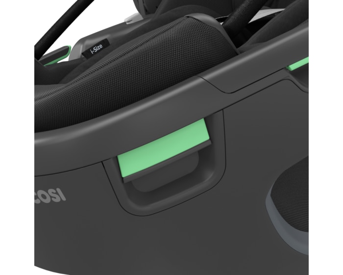 Coral 360 0 - 12 M  40 - 75 cm   0 - 12 kg    Intuitive FlexiSpin-Drehung mit nur einer Hand |    Der erste modulare Baby-Autositz |    Ultraleichtgewicht |    „Easy-in”-Gurt |