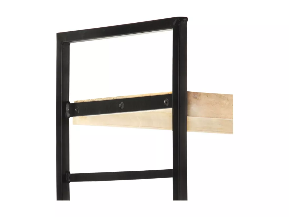 Bibliothèque à 4 niveaux 124x30x180 cm Bois de manguier massif