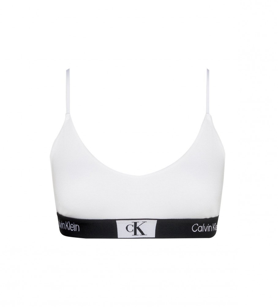 Sutiã Calvin Klein de alças finas CK96 branco