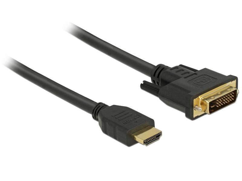 Delock Kabel HDMI – DVI, 0.5 m, bidirektional Delock HDMI zu DVI 24 1 Kabel bidirektional 0.5 m