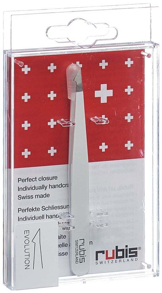 RUBIS Pinzette evolution weiss Inox 1 Stk