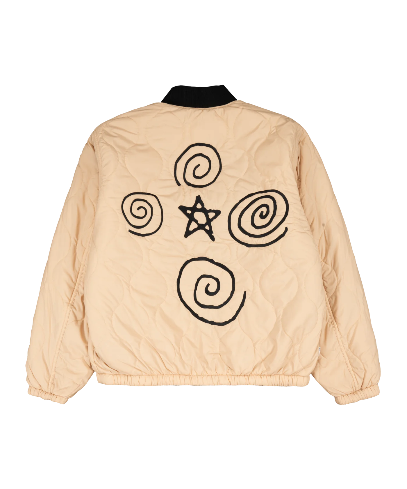 Obey Baseline Quilted Jacke Beige