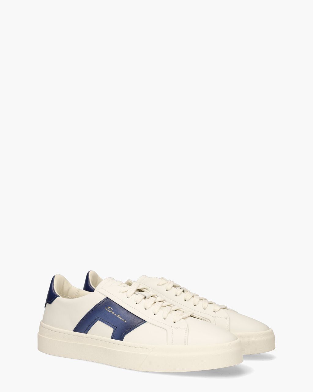 Santoni 21779 Wit/Blauw Herensneakers