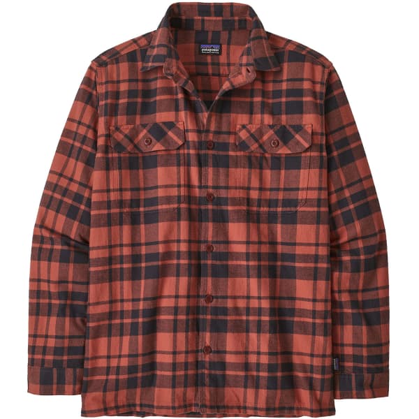 Chemise PATAGONIA M'S L/S ORGANIC COTTON MW FJORD FLANNEL SHIRT ICE CAPS/BURL RED