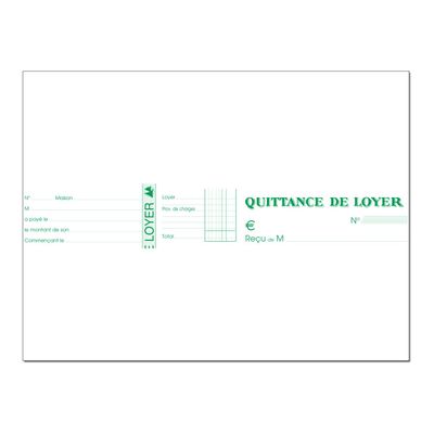 Exacompta - Manifold Carnet de quittances de loyer - 10,1 x 16,5 cm