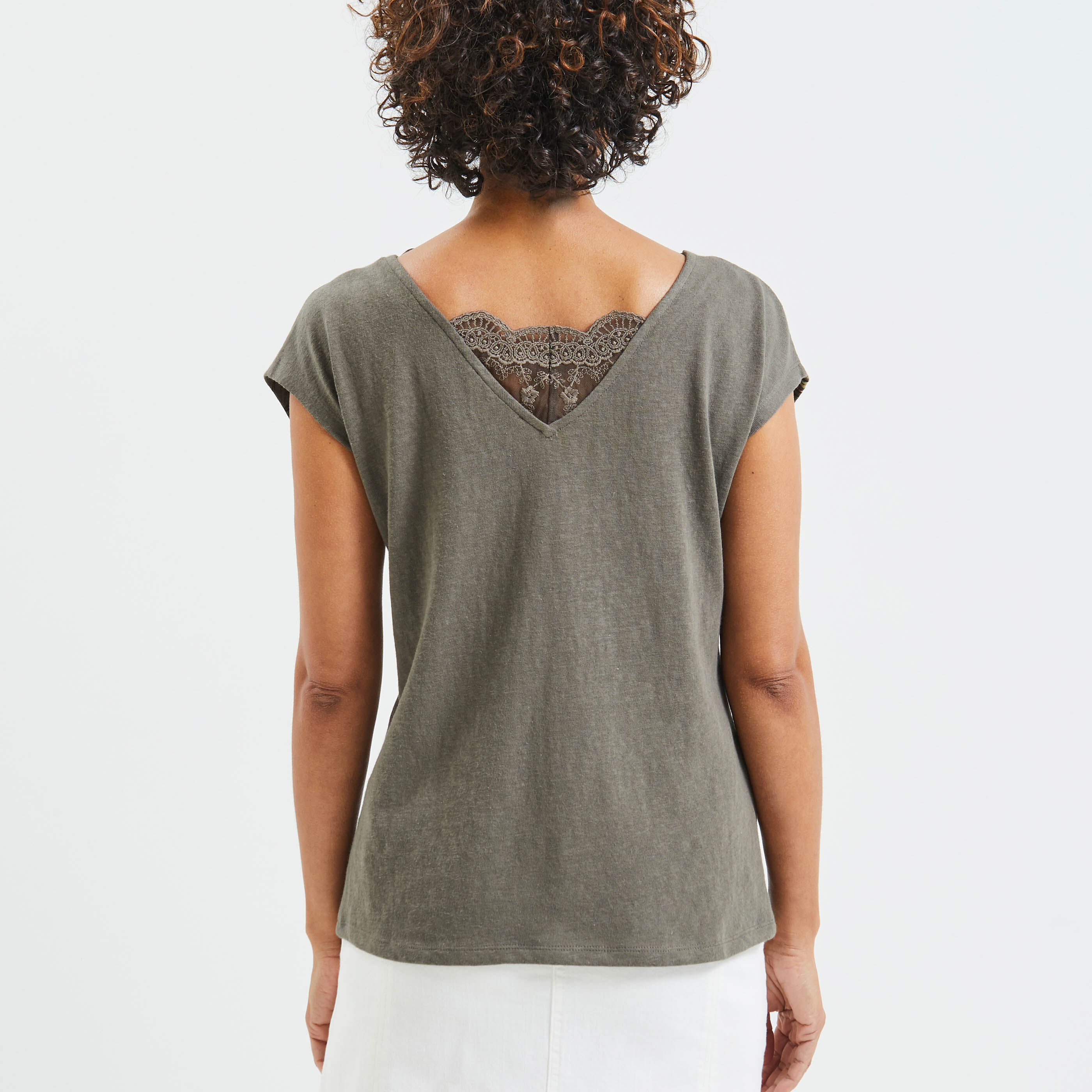 Tshirt imprimé femme - KAKI