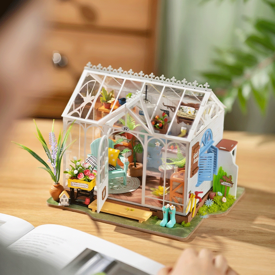 (240-tlg. Set) Rolife Modell Bausatz DIY Miniatur Haus mit Licht Home Deko für Erwachsene (DG163) - Dreamy Garden House
