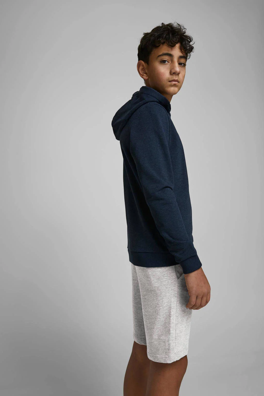 JACK & JONES short JJI met logo grijs melange