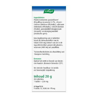 A.Vogel Passiflora Rustgevende* Tabletten 80TB