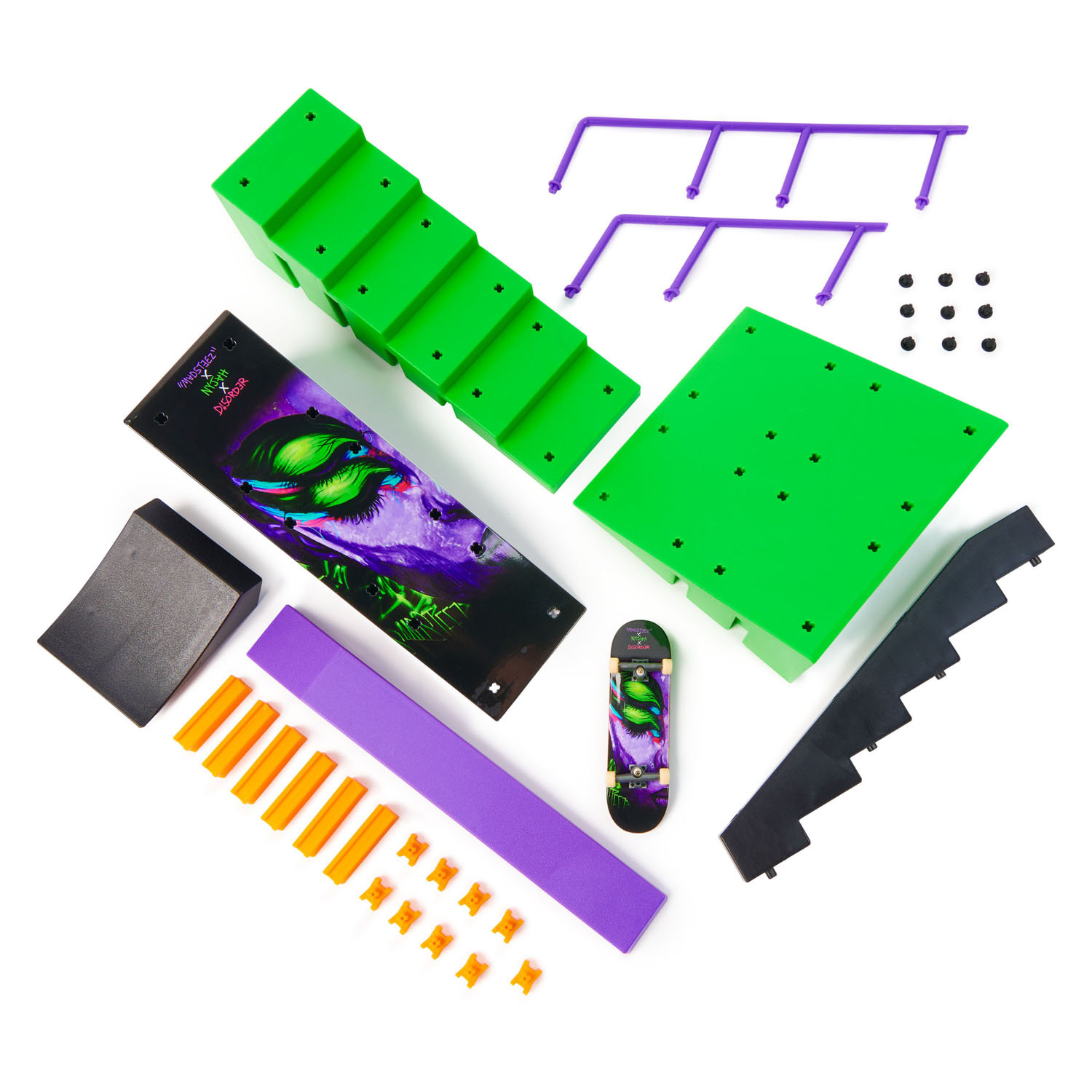 Tech Deck X-Connect Park Creator Nyjah Rail Shredder Vingerskateboard Speelset