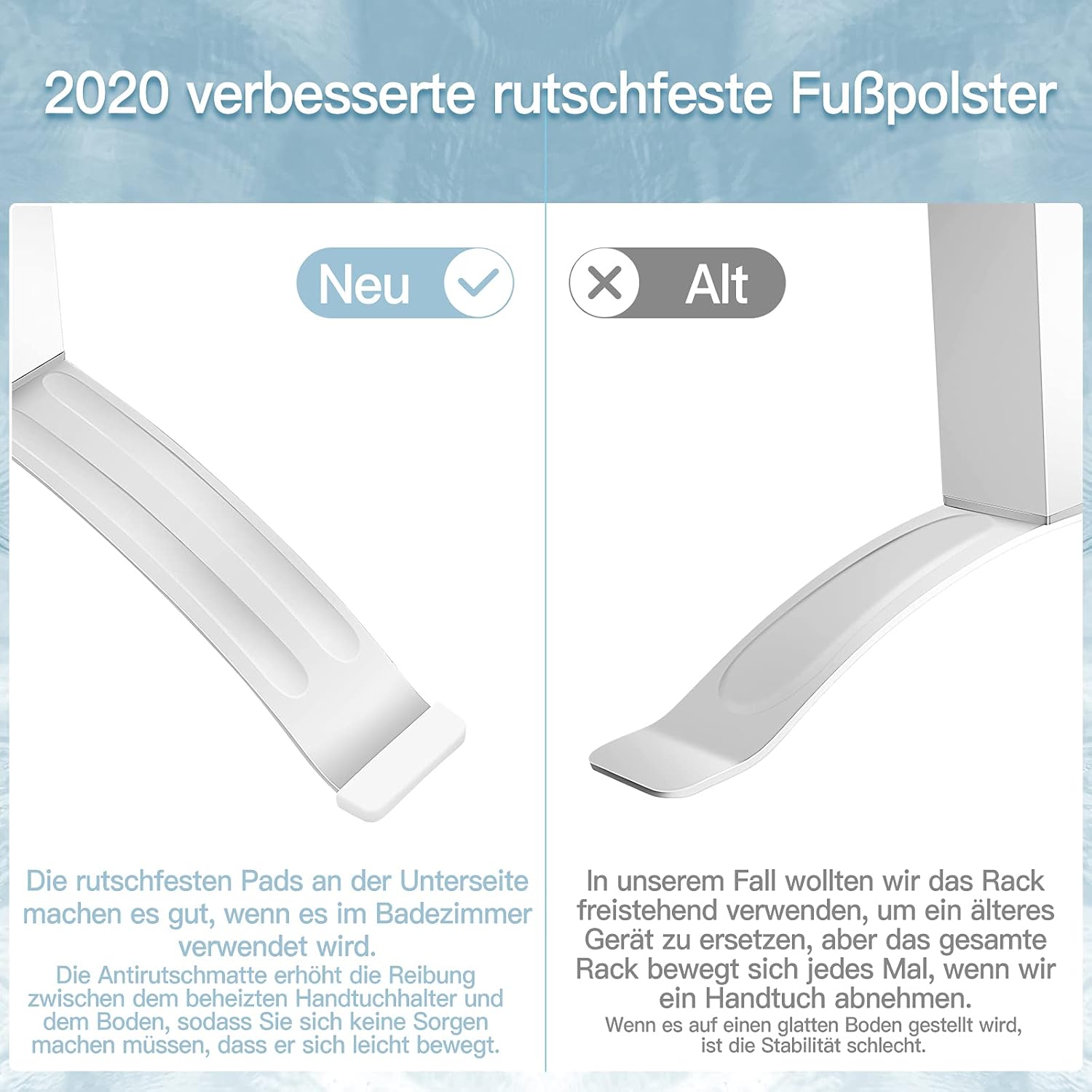 COSTWAY Handtuchheizkörper elektrisch 53 x 86 cm, 2 in 1 Badheizkörper & Handtuchhalter, Handtuchtrockner 100W, Handtuchwärmer Bodenstehen & Wandmontage, Silber