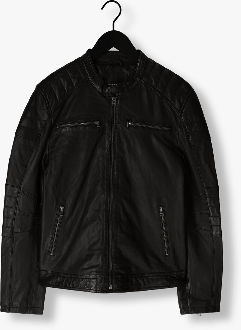 GOOSECRAFT zwarte goosecraft leren jas gc jacket965
