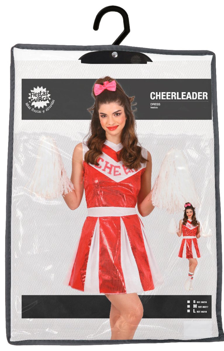 Cheerleader Jurk Rood Wit Dames