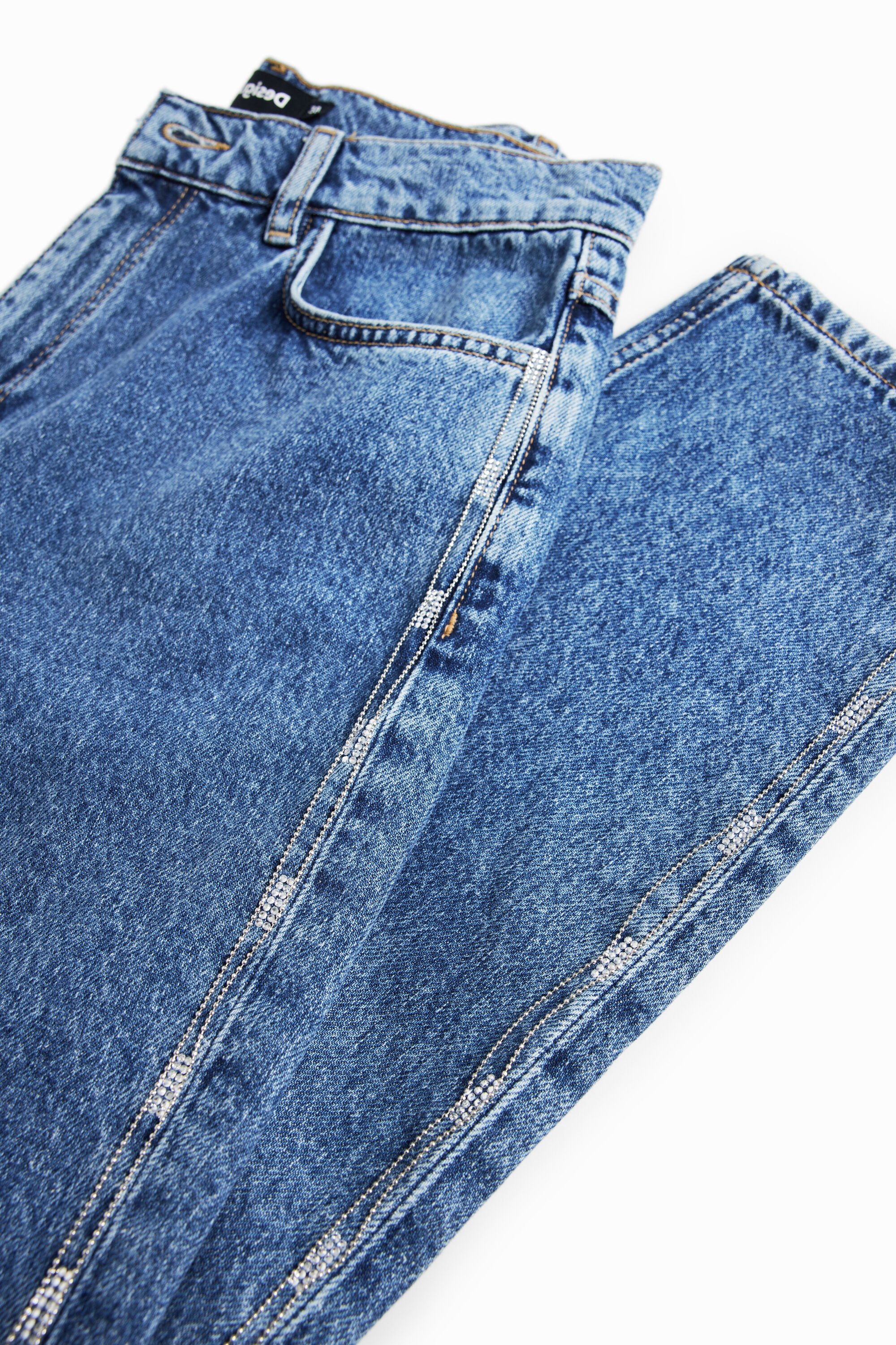 Mom jean strass