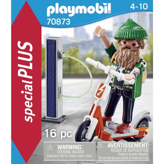 Hipster avec trottinette électrique - Playmobil Spécial Plus 70873