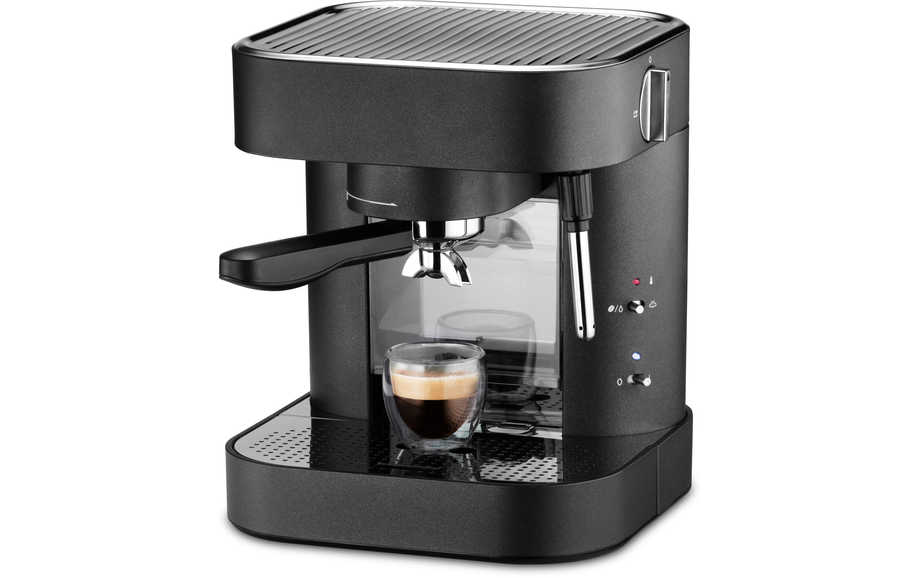 Siebträgermaschine Espresso Perfetto Schwarz<br>Kaffeemaschine Espresso Perfetto