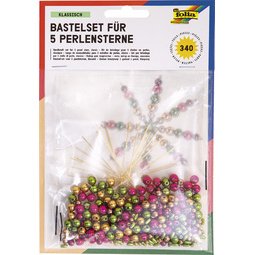 Kit d'étoiles en perles, 340 pièces, pastel