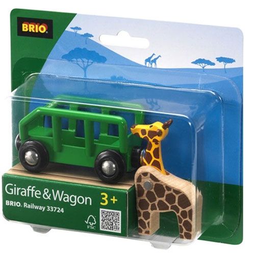 brio wagon met giraffe