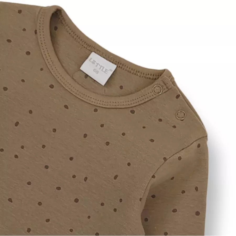 LITTLE Shirt Dream Big dots khaki