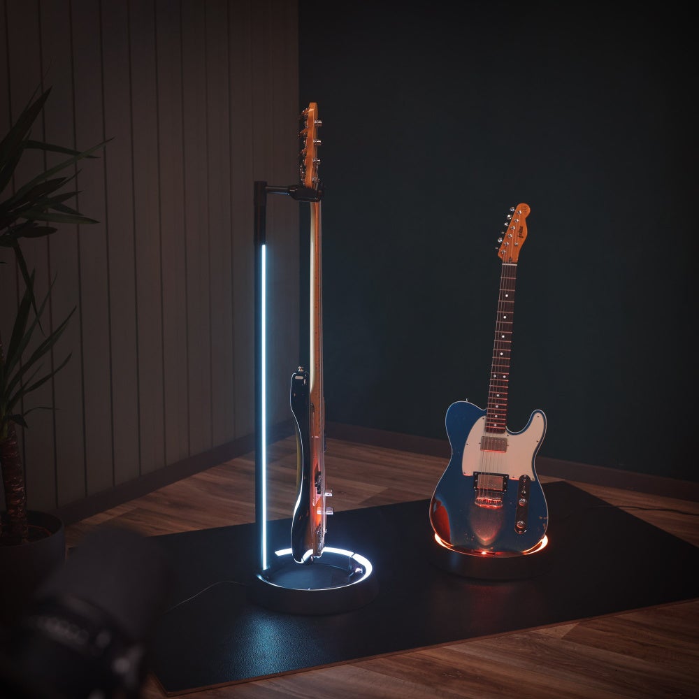 Gravity Guitar GLOW STAND Neckhug gitaarstatief met sfeerverlichting