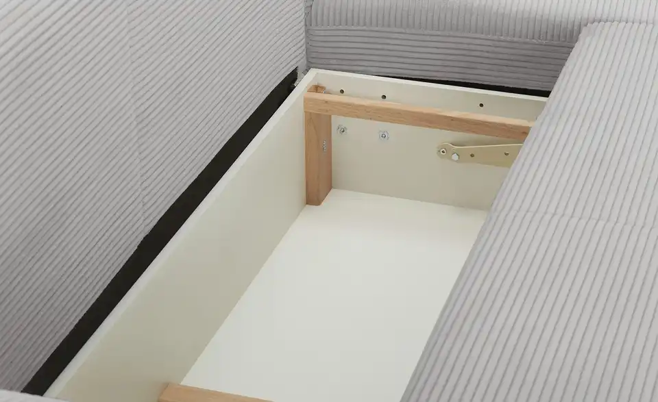 Ecksofa Bern Hellgrau rechts