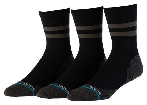Chaussettes Stance Perf Franchise Ultra Light Crew Noir (Pack de 3 Paires)