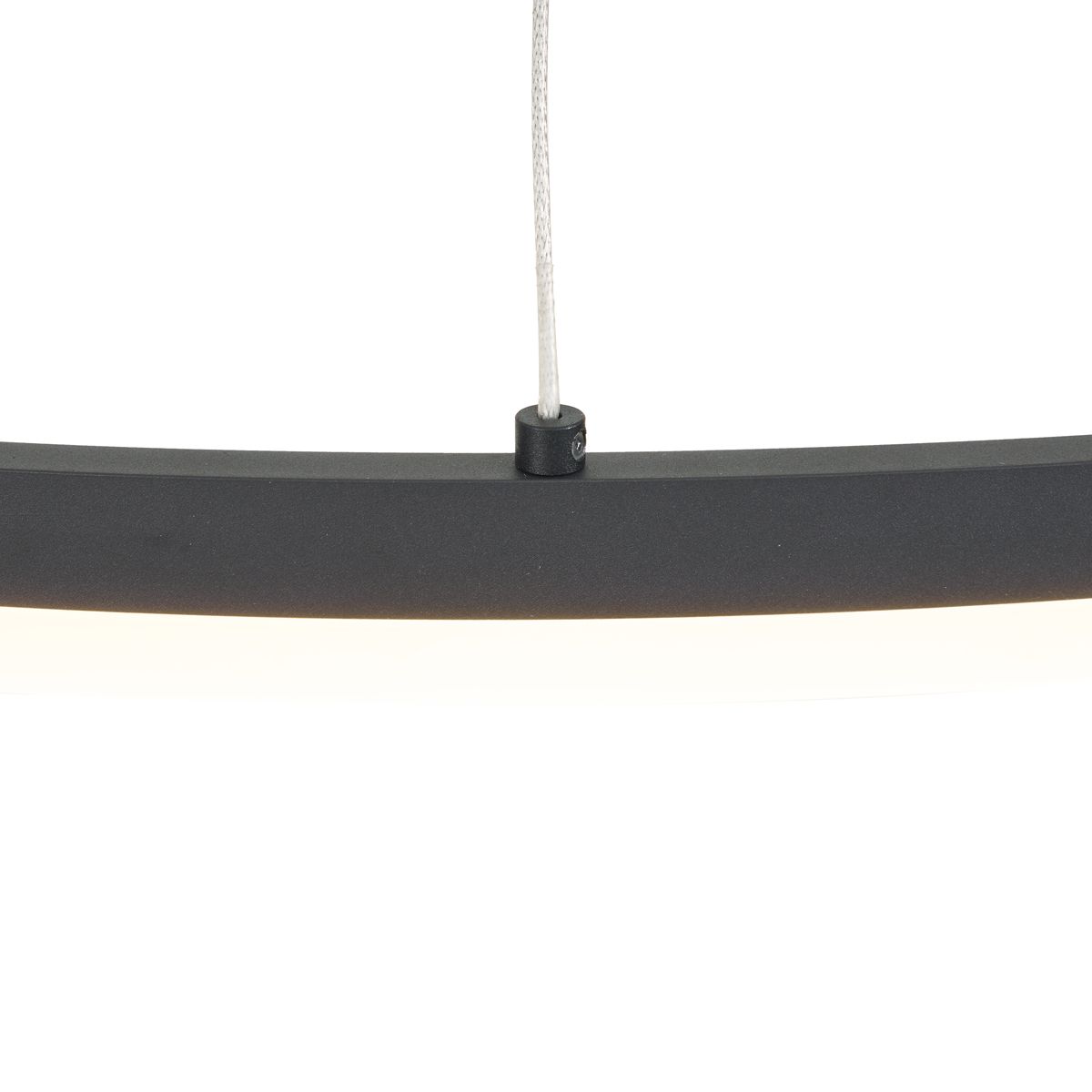 Design hanglamp zwart 120cm incl. LED 3-staps dimbaar - Anello